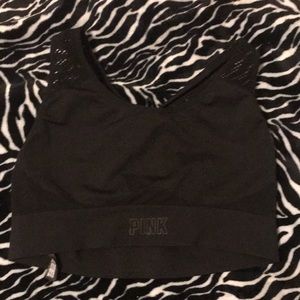 PINK black sports bra